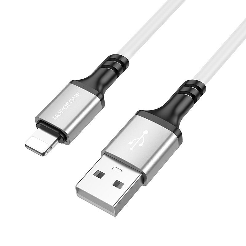 USB кабель BOROFONE BX83 USB - Lightning 2.4A 1 метр, білий