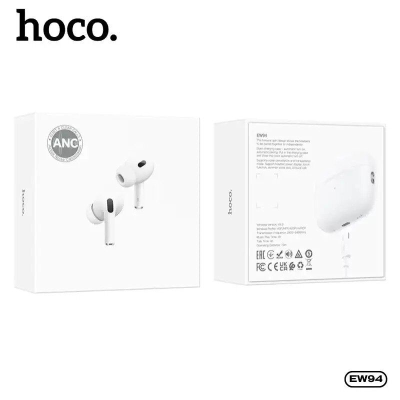 Бездротові навушники HOCO EW94 TWS з ANC шумозаглушенням, Bluetooth 6.0, сенсорне керування