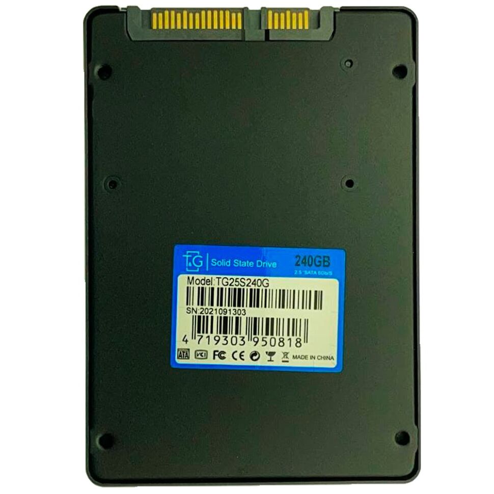 SSD T&G 2,5"240GB SATA 6.0Gbps R/W: 480 MB/s / 400 MB/s, 3D TLC