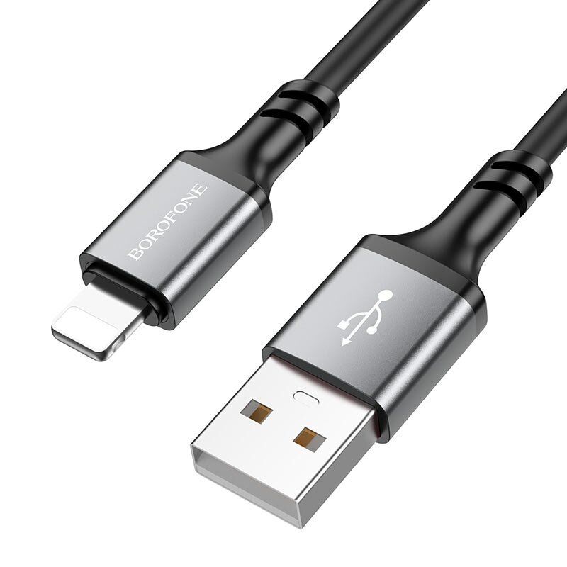 USB кабель BOROFONE BX83 USB - Lightning 2.4A 1 метр, чорний