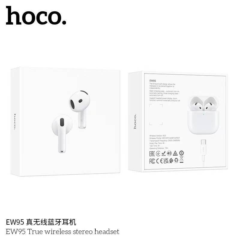 Бездротові навушники HOCO EW95 TWS, Bluetooth 6.0, сенсорне керування