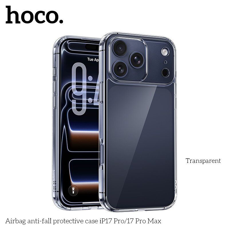 Захисний чохол протиударний HOCO Airbag для APPLE iPhone 17 PRO MAX пластик, прозорий