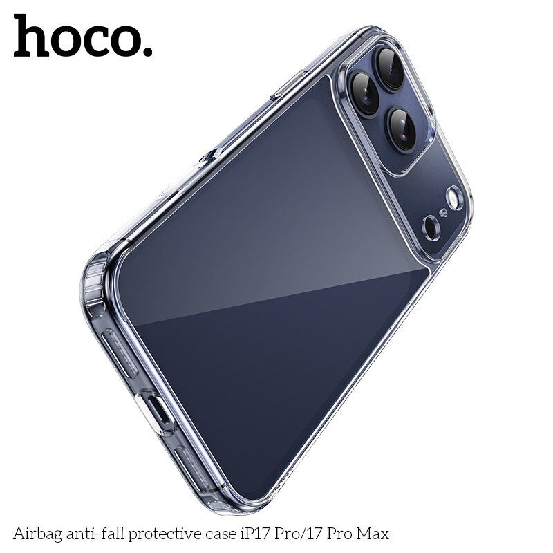 Захисний чохол протиударний HOCO Airbag для APPLE iPhone 17 PRO MAX пластик, прозорий