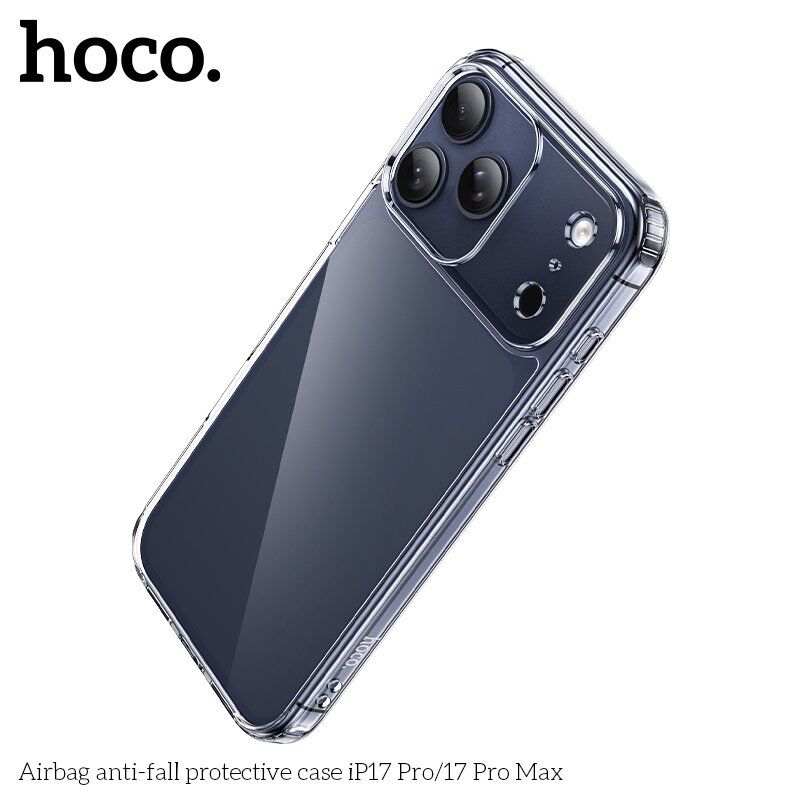 Захисний чохол протиударний HOCO Airbag для APPLE iPhone 17 PRO MAX пластик, прозорий