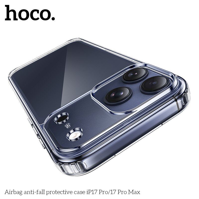 Захисний чохол протиударний HOCO Airbag для APPLE iPhone 17 PRO MAX пластик, прозорий