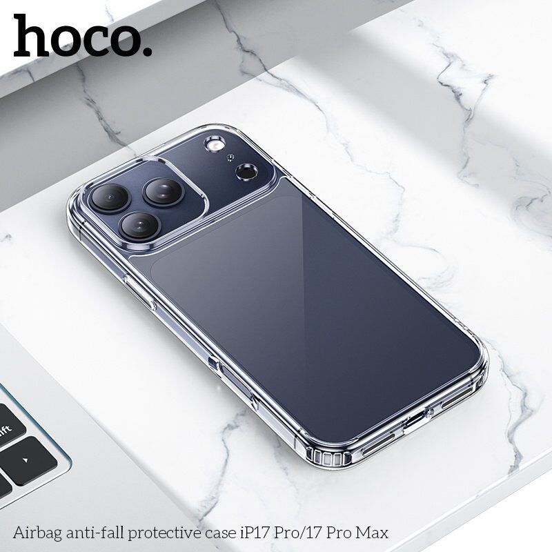 Захисний чохол протиударний HOCO Airbag для APPLE iPhone 17 PRO MAX пластик, прозорий