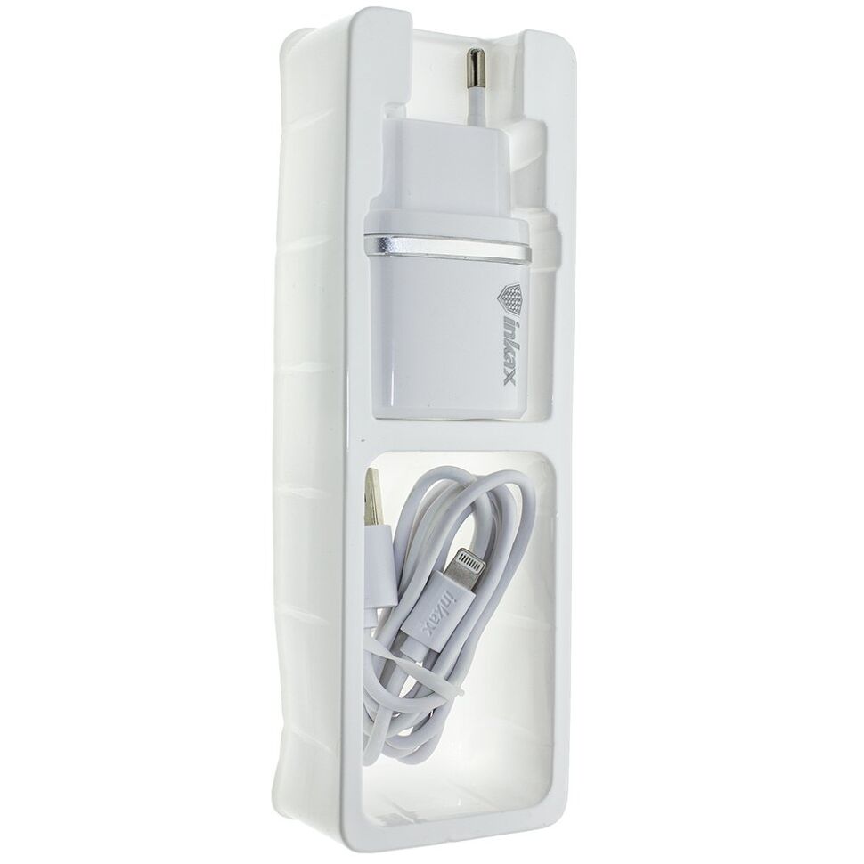 Мережевий зарядний пристрій INKAX CD-11 2.4A + USB кабель LIGHTNING