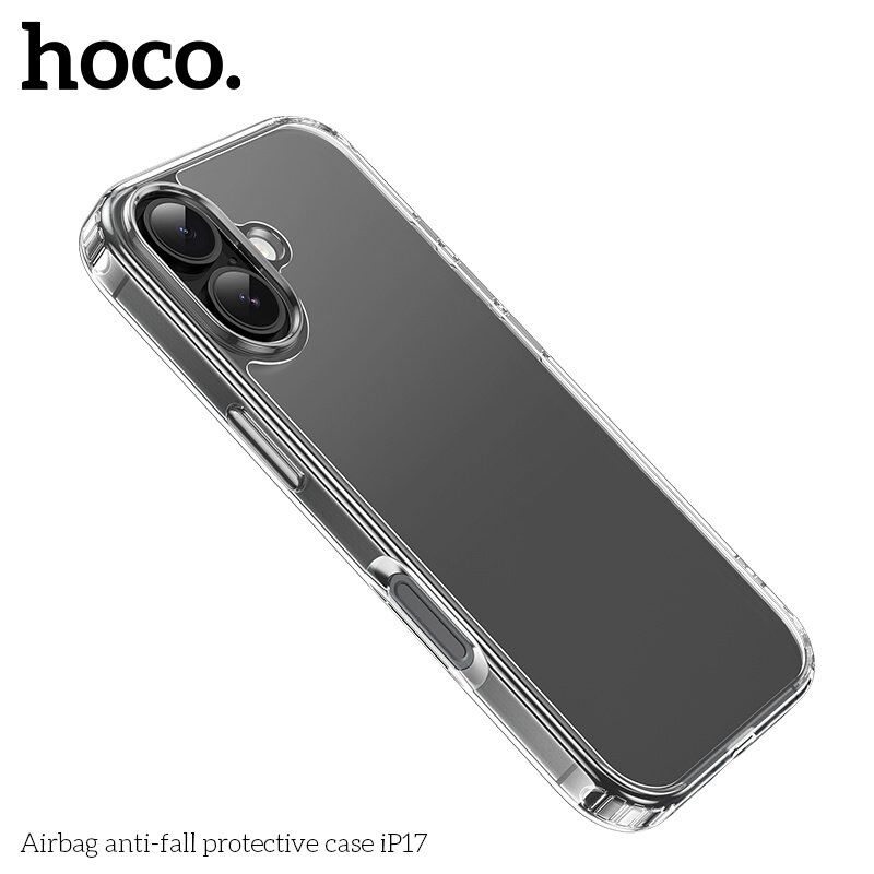 Захисний чохол протиударний HOCO Airbag для APPLE iPhone 17 пластик, прозорий