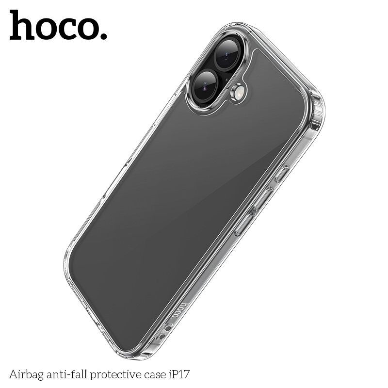 Захисний чохол протиударний HOCO Airbag для APPLE iPhone 17 пластик, прозорий