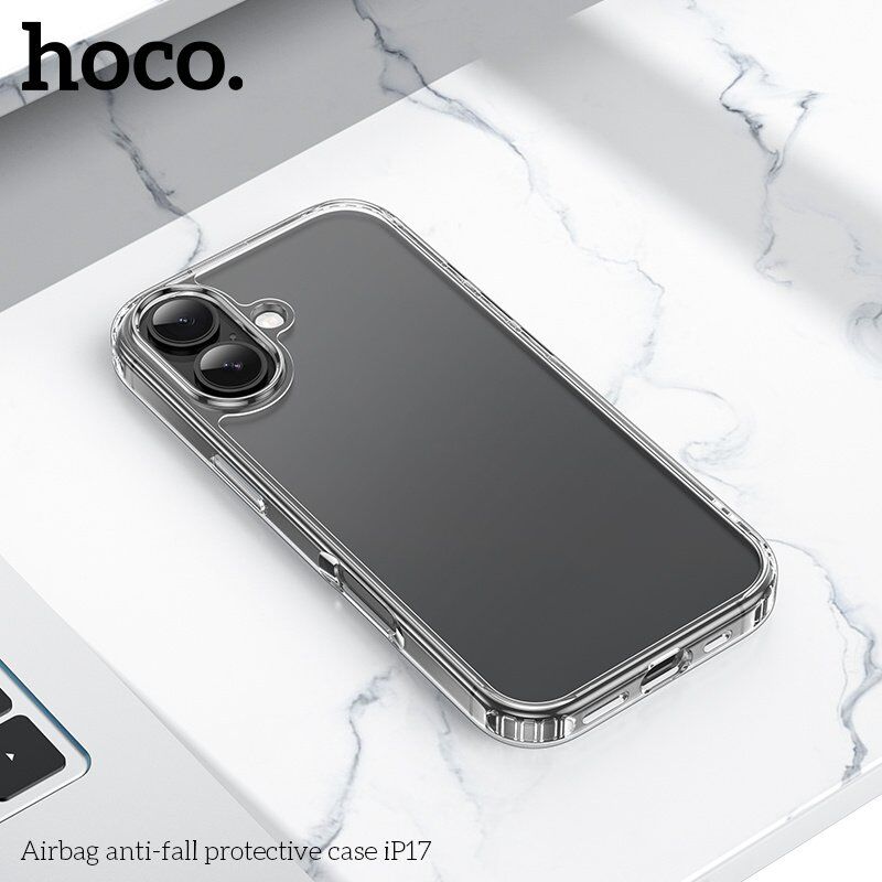 Захисний чохол протиударний HOCO Airbag для APPLE iPhone 17 пластик, прозорий