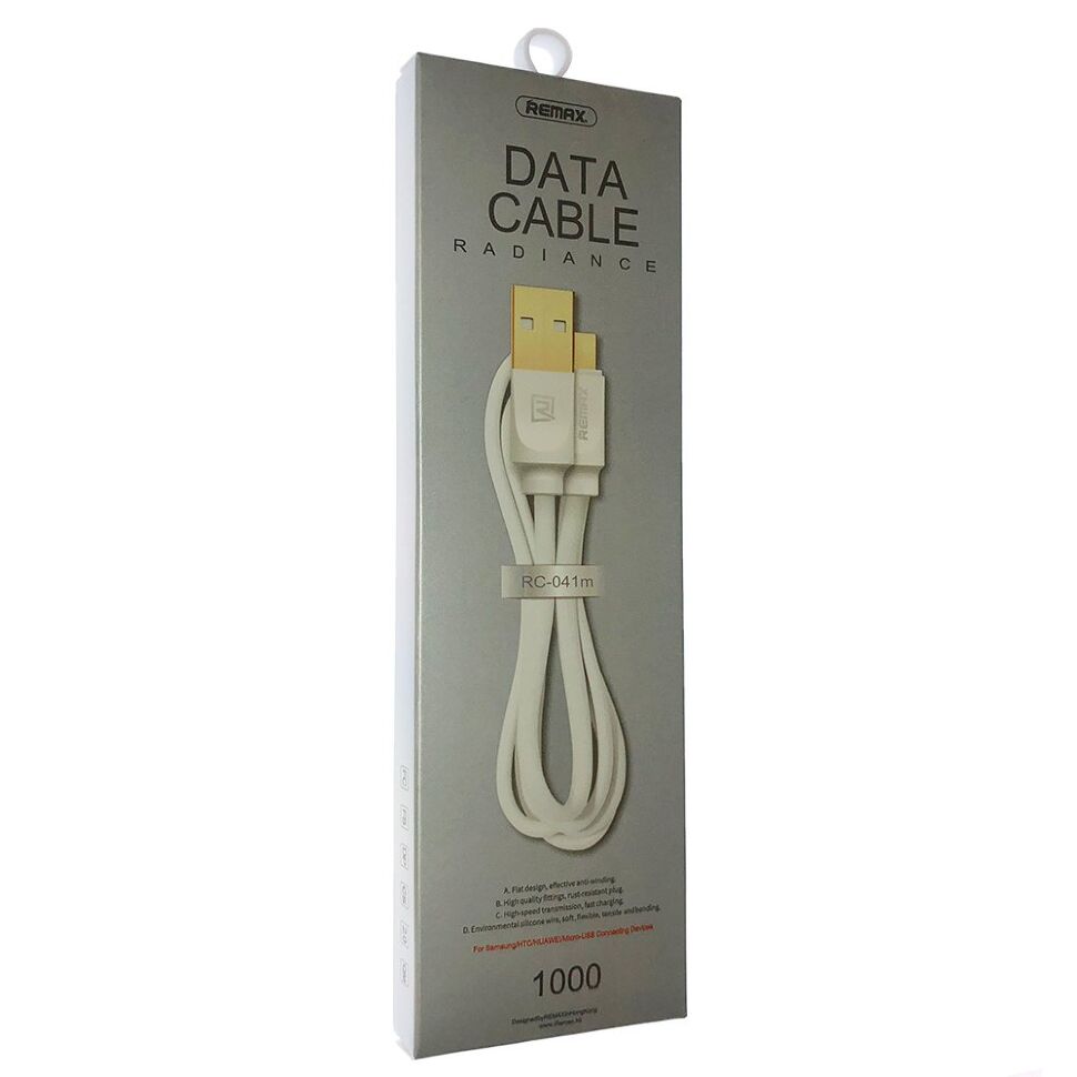 Кабель USB Remax RC-041 Radiance micro БІЛИЙ
