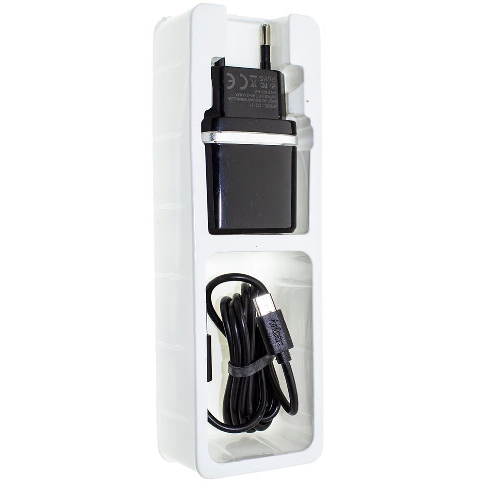 Мережевий зарядний пристрій INKAX CD-11 2.4A + USB кабель MICRO