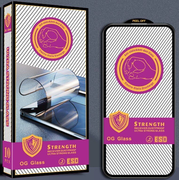 Захисне скло STRENGTH ULTRA STRONG OG ESD Tecno Spark POVA NEO 3 ЧОРНИЙ