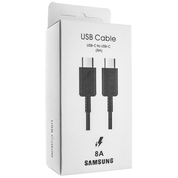 Кабель SAMSUNG  Type-C - Type-C 1 MЕТР 8 Am, чорний в упаковці