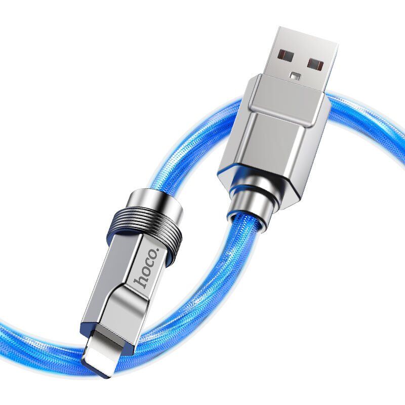 USB кабель HOCO U113 100W USB - Lightning СИНІЙ