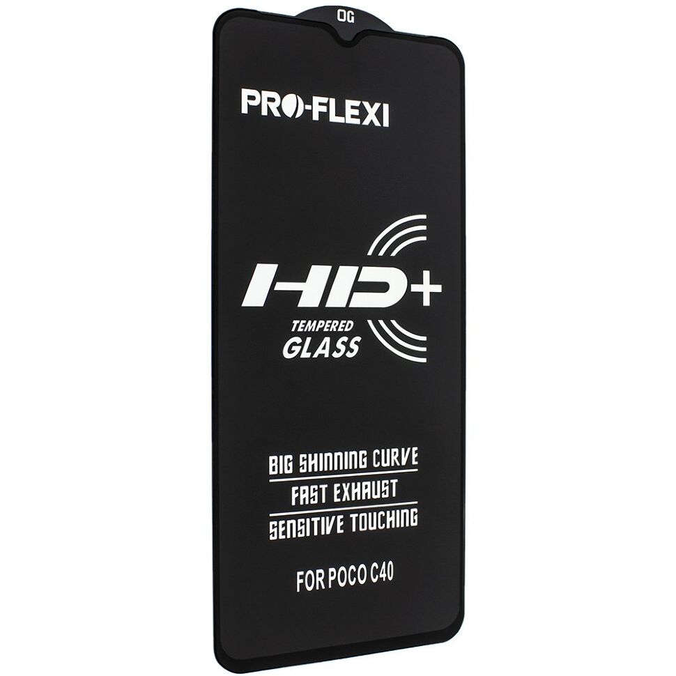 Захисне скло PRO-FLEXI HD+ POCO C40 ЧОРНИЙ