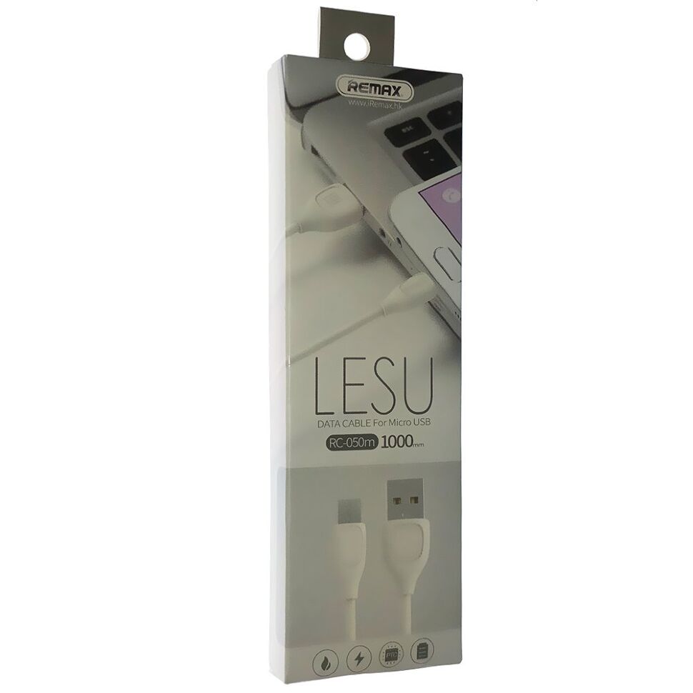 Кабель USB Remax RC-050 Lesu micro БІЛИЙ