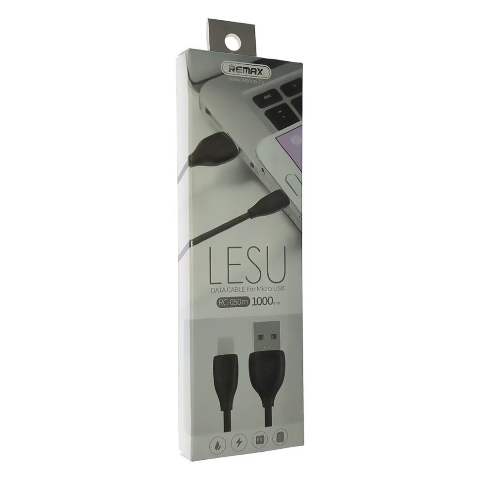 Кабель USB Remax RC-050 Lesu micro ЧОРНИЙ