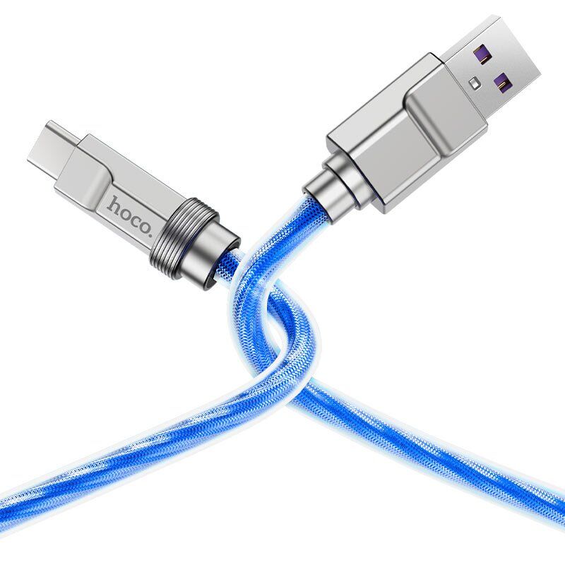 USB кабель HOCO U113 100W USB - Type-C СИНIЙ