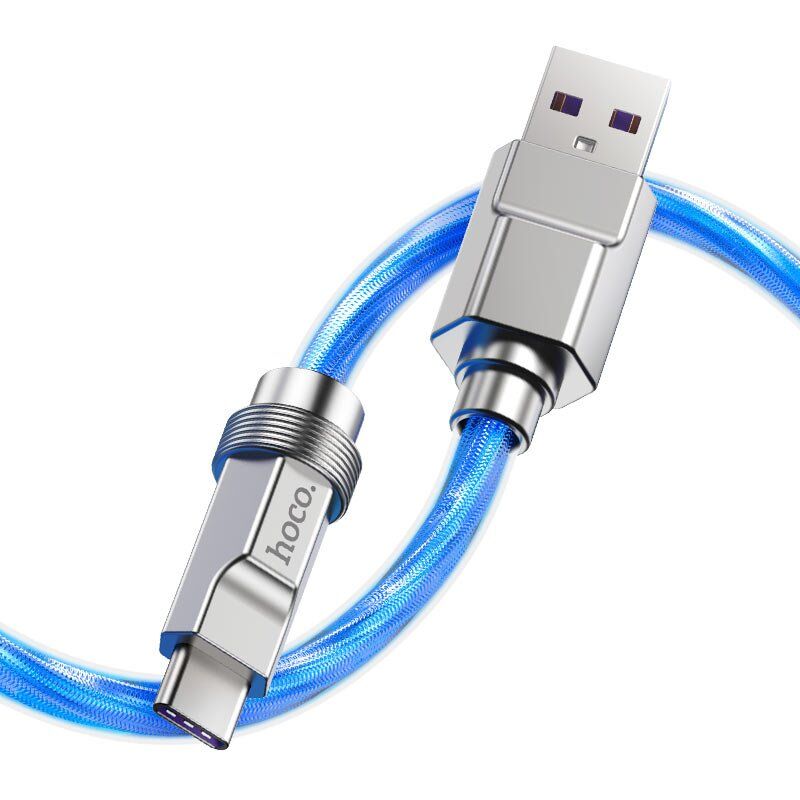 USB кабель HOCO U113 100W USB - Type-C СИНIЙ