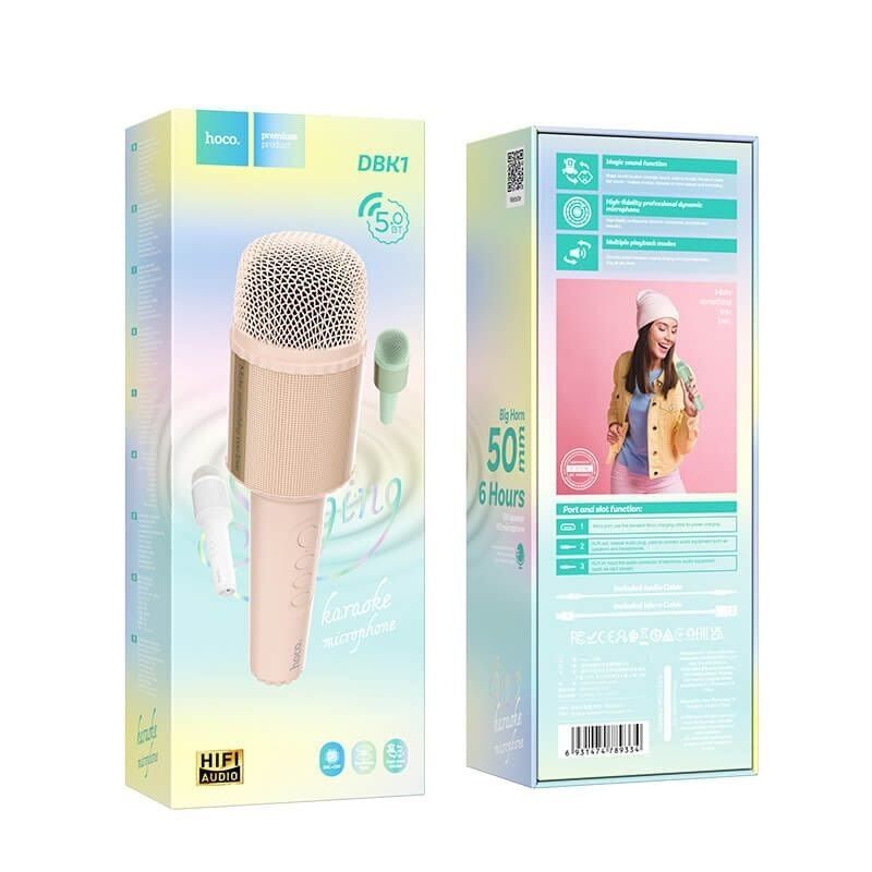 Микрофон караоке HOCO DBK1, pink
