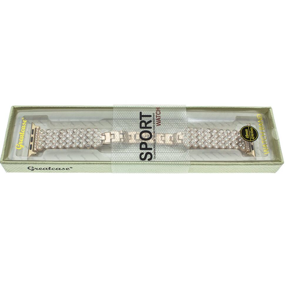 Ремінець металевий стрази rhinestones APPLE WATCH 38/40/41 MM №3
