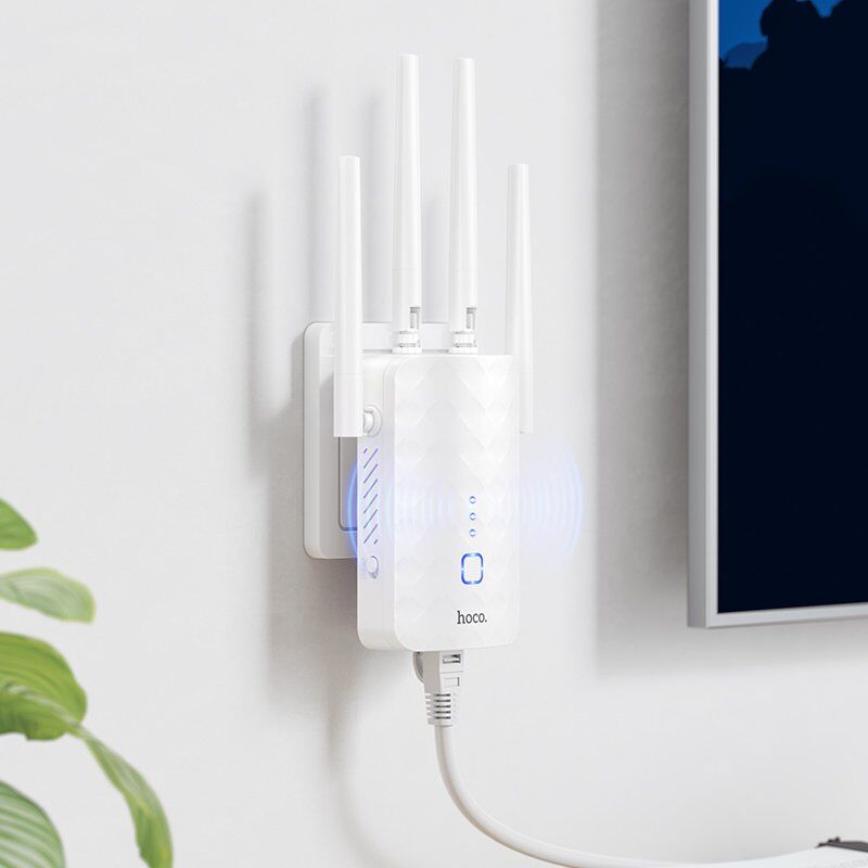 Wi-Fi репітер HOCO HI35 WiFi 4, білий