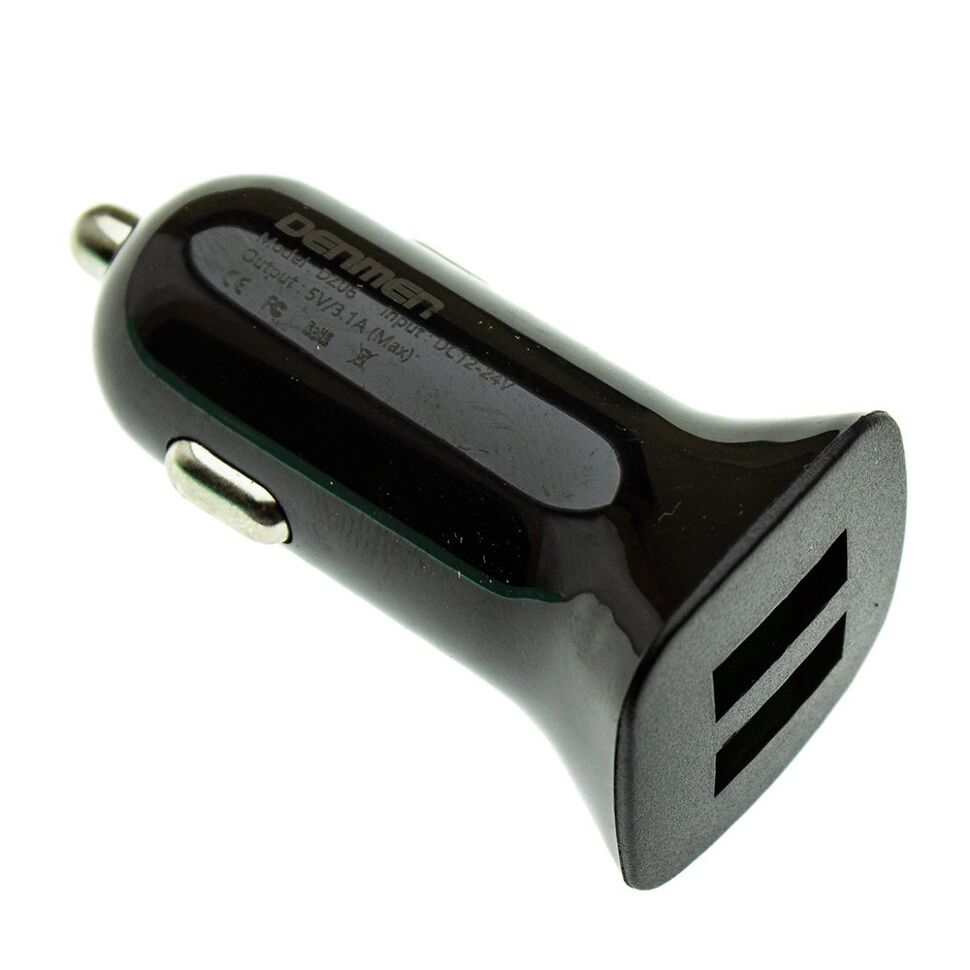 Автомобільний зарядний пристрій DENMEN DZ06 3.1A 2USB PORT ЧОРНИЙ