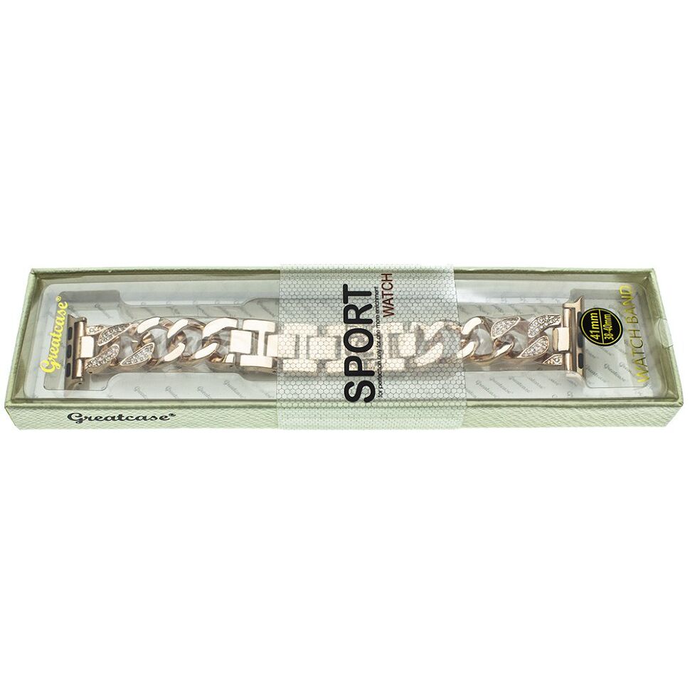 Ремінець металевий стрази rhinestones APPLE WATCH 38/40/41 MM №4