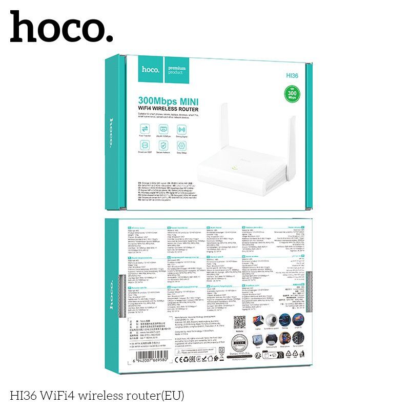 Wi-Fi роутер HOCO HI36 WiFi4 Wireless Router