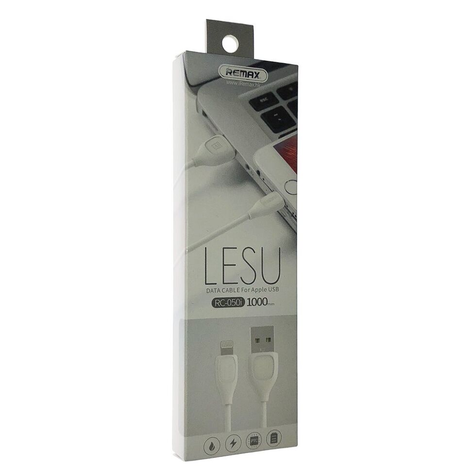 Кабель USB Remax RC-050i Lesu lightning БІЛИЙ