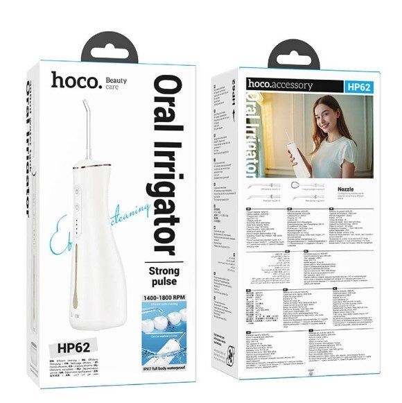 HOCO HP62 Універсальний електричний іригатор для ротової порожнини, БІЛИЙ