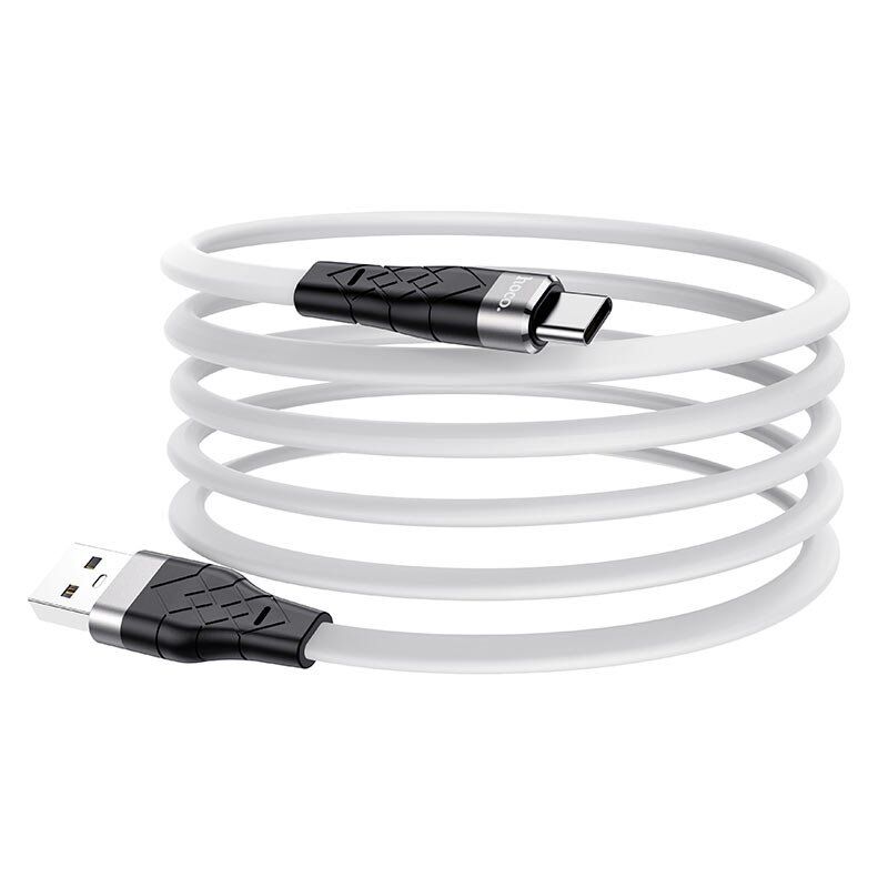 USB кабель HOCO X53 Angel Silicone USB - Type-C 1м, БІЛИЙ