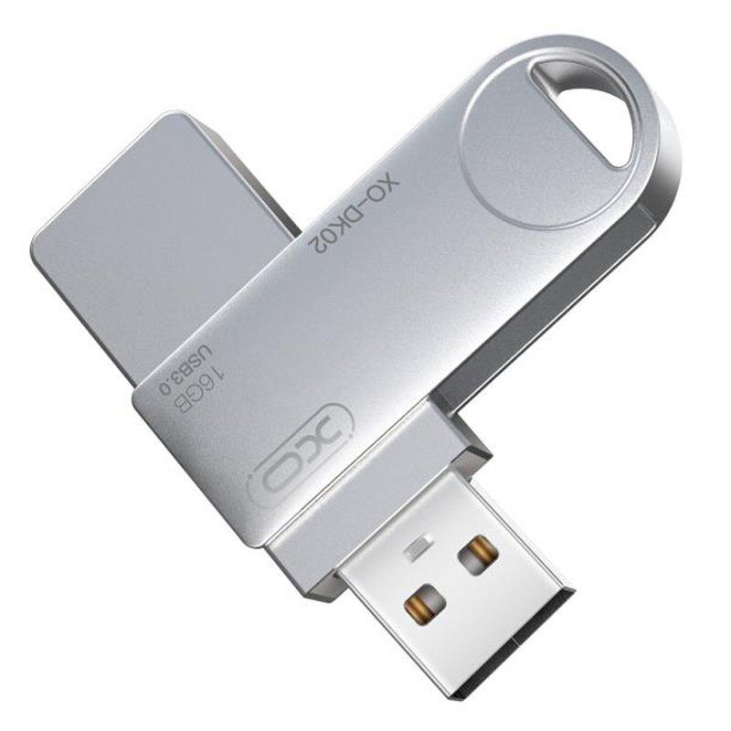 Флеш-память XO DK02 USB 3.0 / 32Gb (стальной)