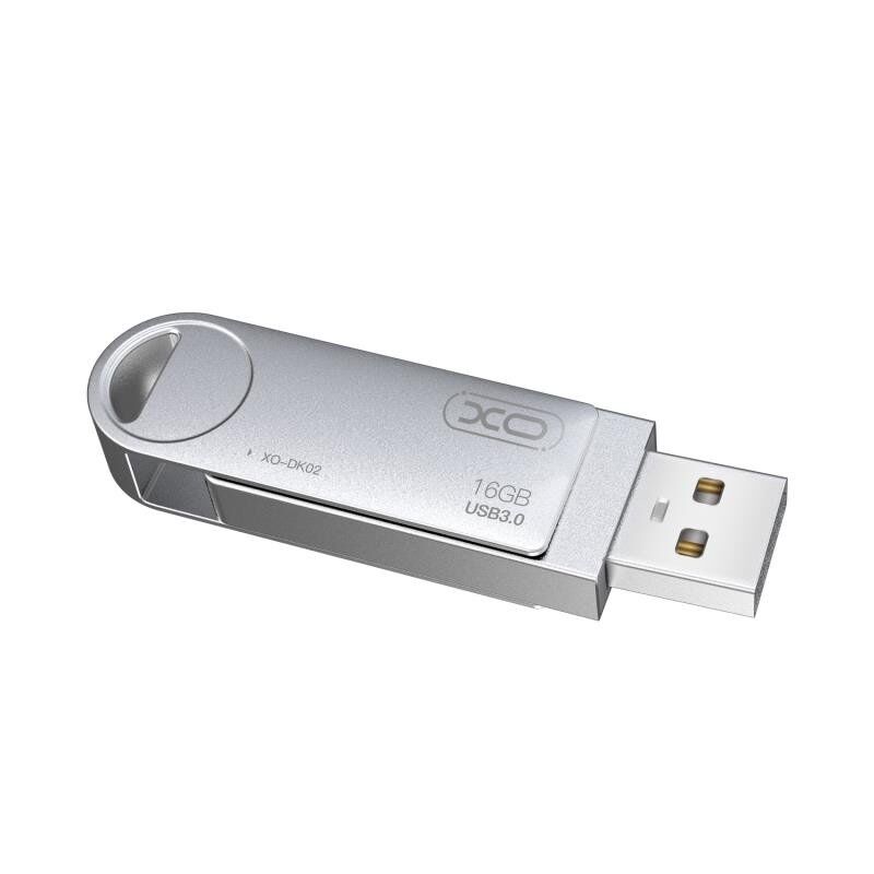 Флеш-память XO DK02 USB 3.0 / 32Gb (стальной)