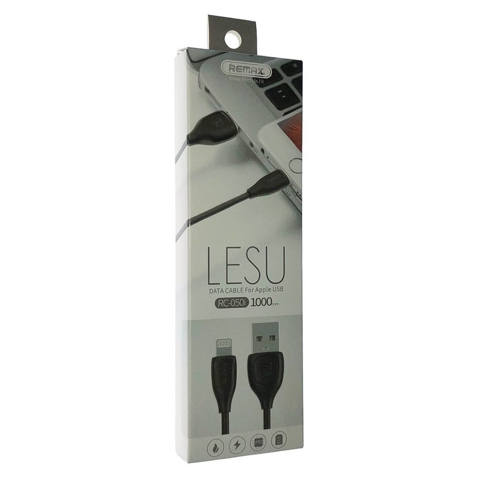 Кабель USB Remax RC-050i Lesu lightning ЧОРНИЙ