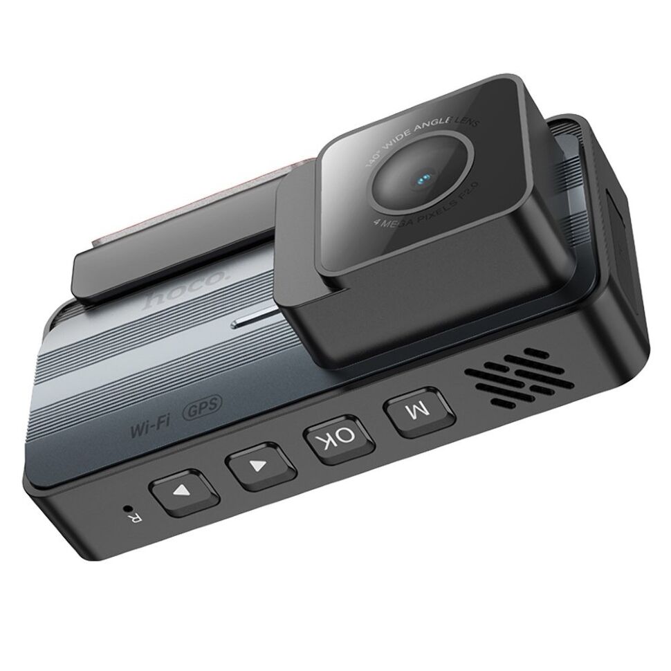 Автомобільний відеореєстратор HOCO DV12 2K, WI-FI, сірий