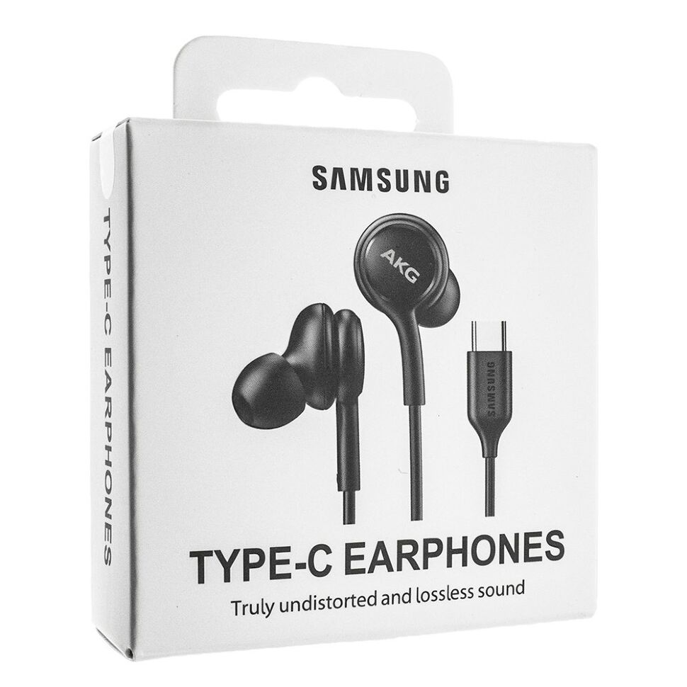 Дротова гарнітура Samsung original N20 Type-C ANC Earphones by AKG EO-IC100BBEGWW, з тканинним обплетенням, чорний