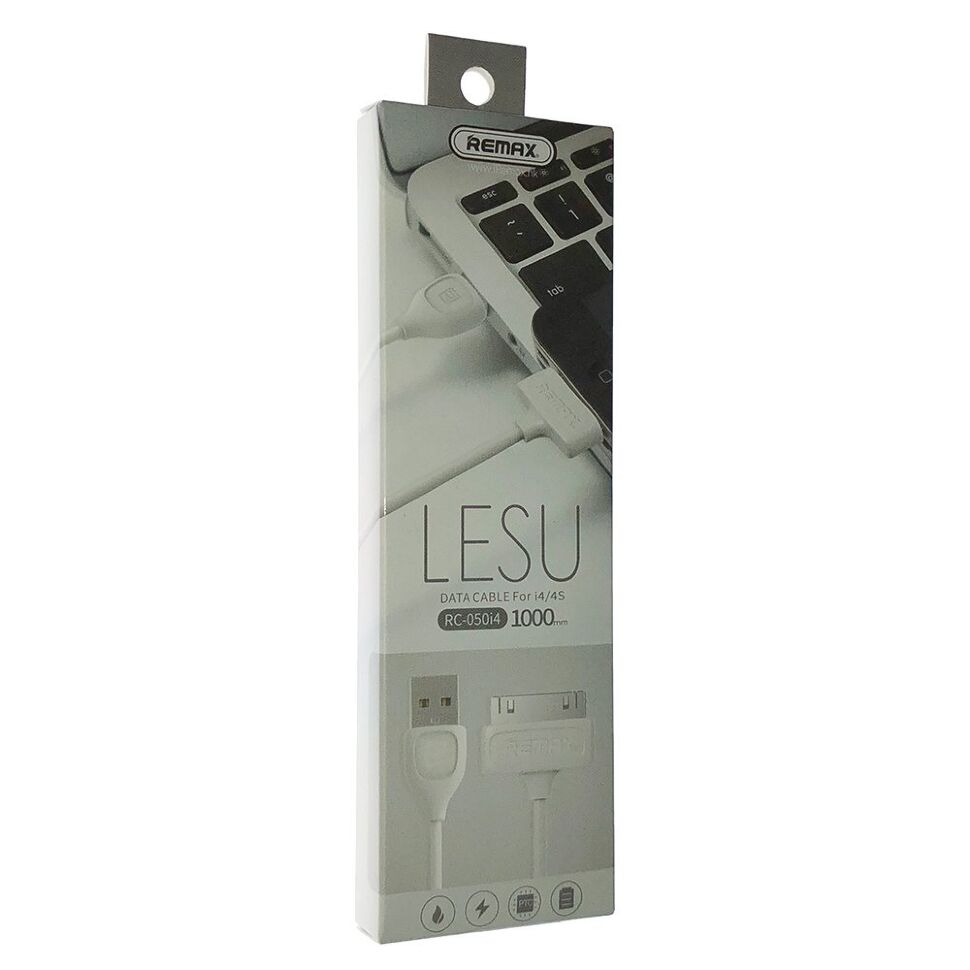 Кабель USB Remax RC-050i4 Lesu APPLE IPHONE 4 БІЛИЙ