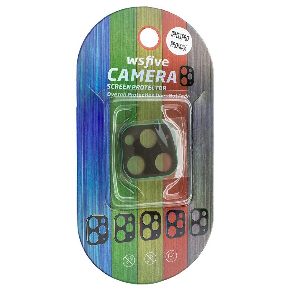 Захисне скло для камери метал WSFIVE CAMERA APPLE IPHONE 11 PRO | 11 PRO MAX чорний