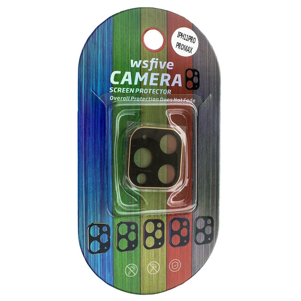 Захисне скло для камери метал WSFIVE CAMERA APPLE IPHONE 11 PRO | 11 PRO MAX чорний