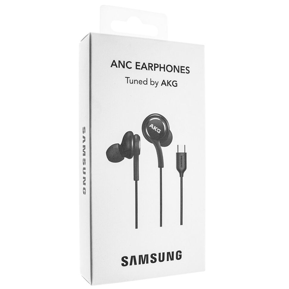 Дротова гарнітура Samsung S20 Type-C Earphones AKG EO-IC100BBEGEU, тканинне обплетення, чорний