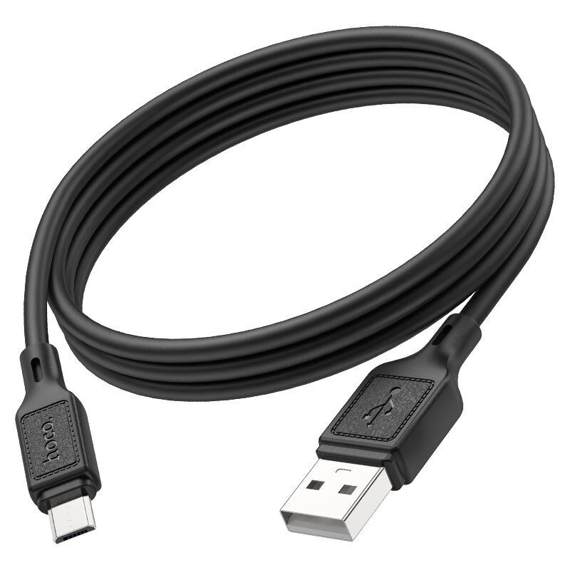 USB кабель HOCO X90 silicone USB - micro USB 1 MЕТР ЧОРНИЙ