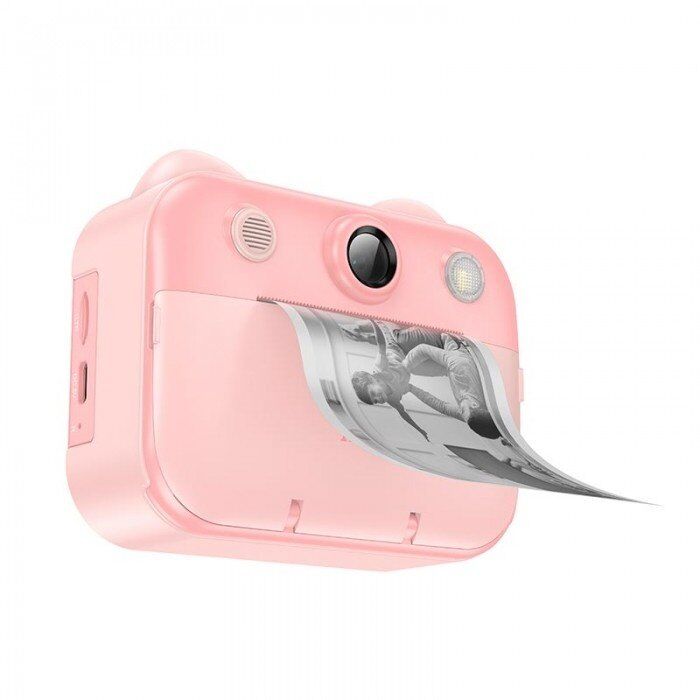 ФОТО КАМЕРА HOCO DV204 Dual lens children printing camera, РОЖЕВИЙ