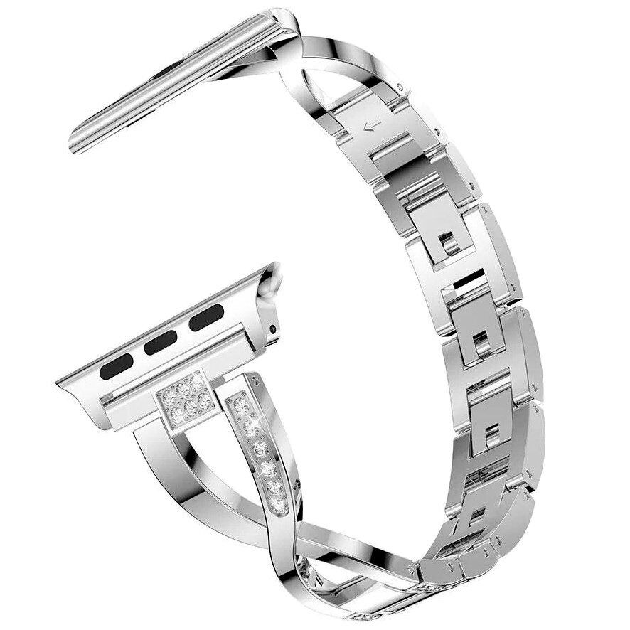 Ремінець металевий стрази SMART BUCKLE X Apple Watch 38 | 40 мм