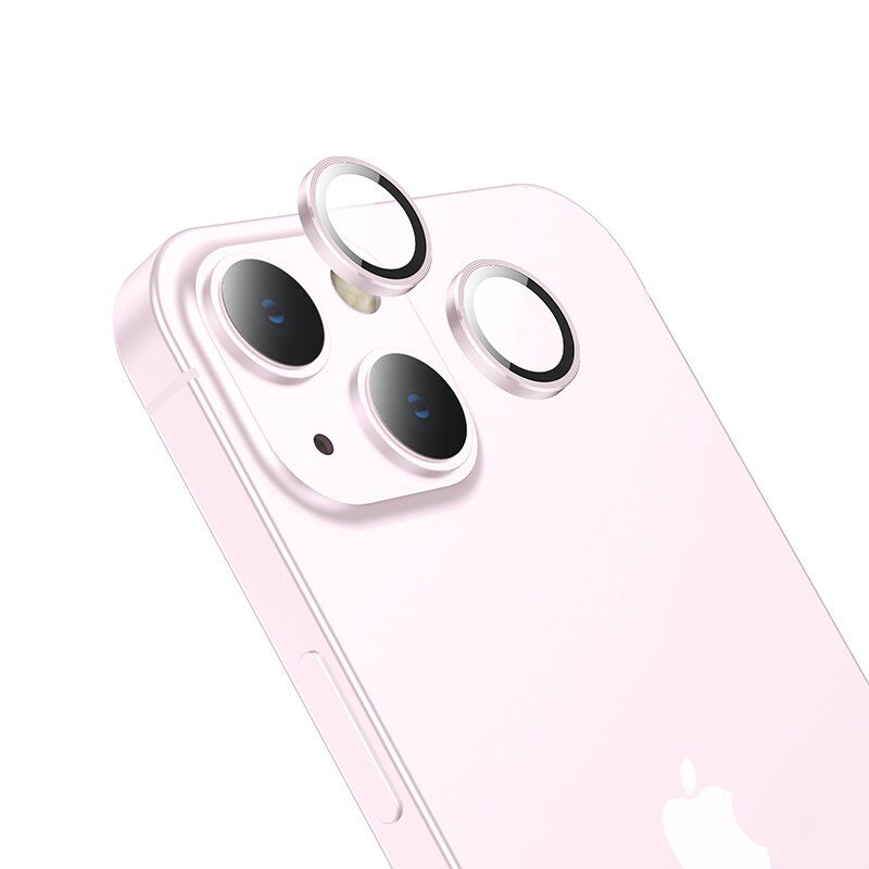 Скло для камери HOCO V12 PLUS APPLE iPhone 15 | iPhone 15 PLUS рожевий
