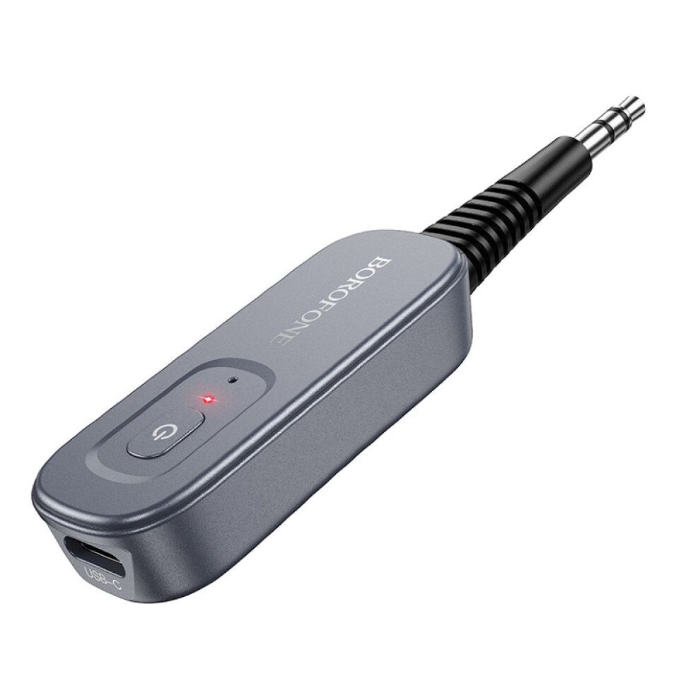 Bluetooth-аудіоадаптер BOROFONE BC51 Clear Way, сірий