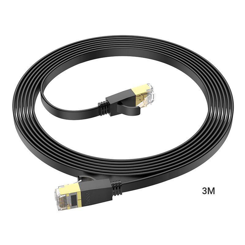 Кабель сетевой (LAN RJ45) HOCO US07 (3м) (черный)