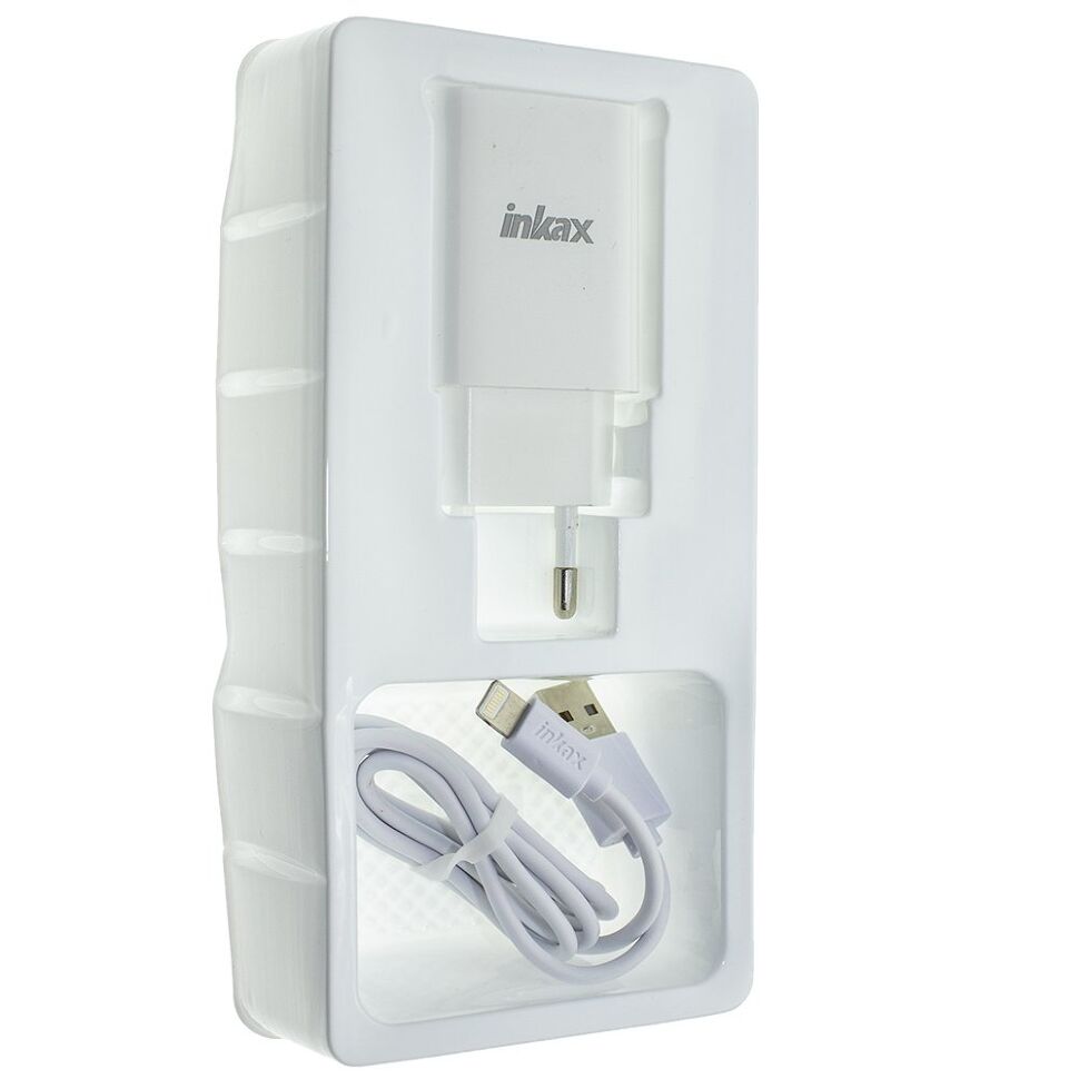 Мережевий зарядний пристрій INKAX CD-46 2.4A + USB кабель LIGHTNING