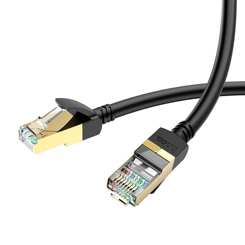 Мережевий кабель HOCO US02 Ethernet RJ45 1 м, чорний
